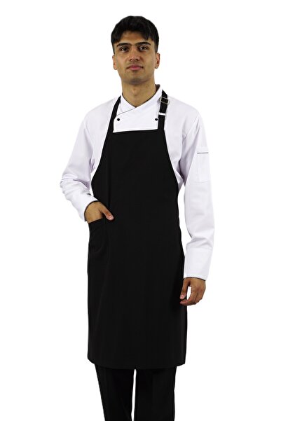 SEZA TEKSTİL Cook Waiter Chef Barista Cafe Apron Kitchen Apron with Pockets (...