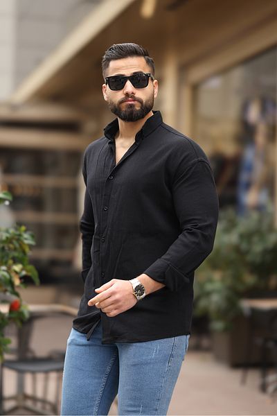 RHONES ΑΝΔΡΙΚΟ ΜΑΚΡΥΜΑΝΙΚΟ ΠΟΥΚΑΜΙΣΟ OVERSIZE