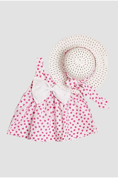 Genel Markalar KALPLİ ŞAPKALI FİYONK DETAYLI KIZ BEBEK ELBİSESİ