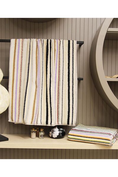 Baveno 100% Cotton 2-Piece 70x140 Cm Colorful Bath Towel Set Hürsan