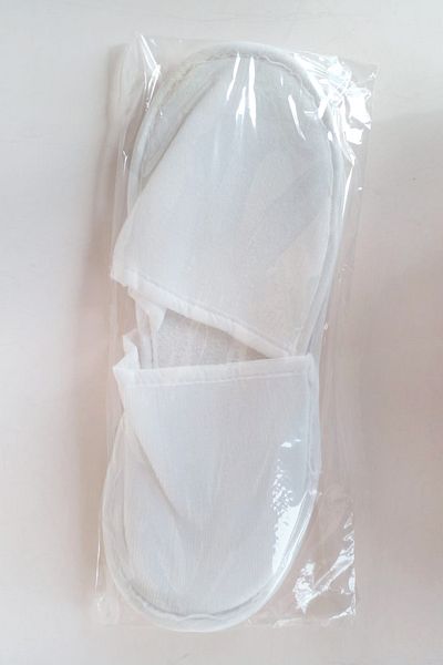Balkan 100 Pieces Double Hotel Disposable Polyester Towel Slippers Lined