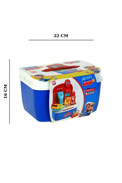 hak-iş oyuncak مجموعة أدوات تسجيل النقدية من Minishop Toy Market مع حقيبة حمل