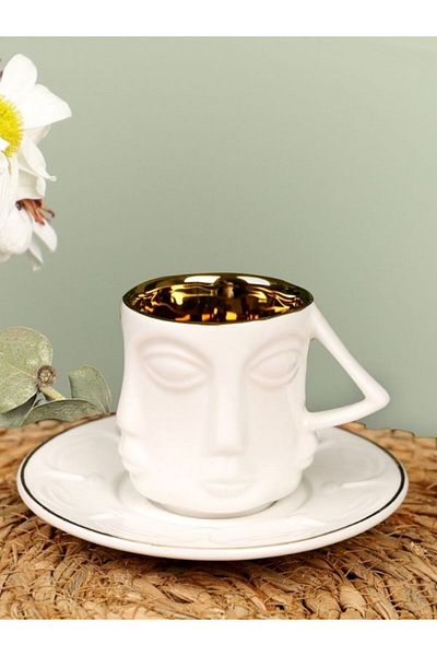 Perodia Porcelain Lamadore 6-Person Coffee Cup Set