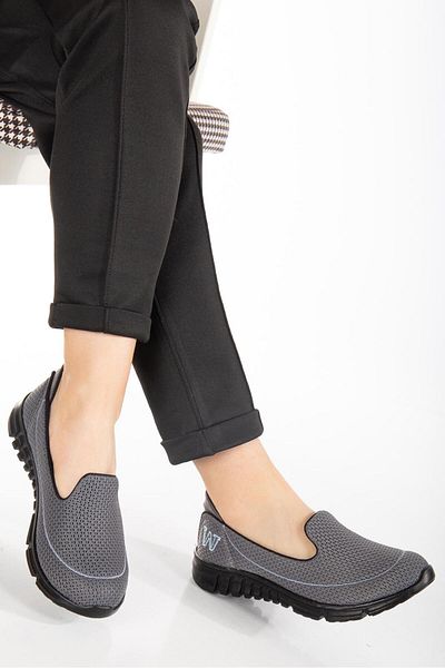 wefashion Women's Orthopedics Grey-Black Walking Shoes