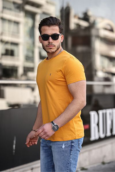 COMBİNE MİCHAİL Ανδρικό μπλουζάκι 100% βαμβακερό αναπνεύσιμο με λαιμόκοψη με κανονική εφαρμογή