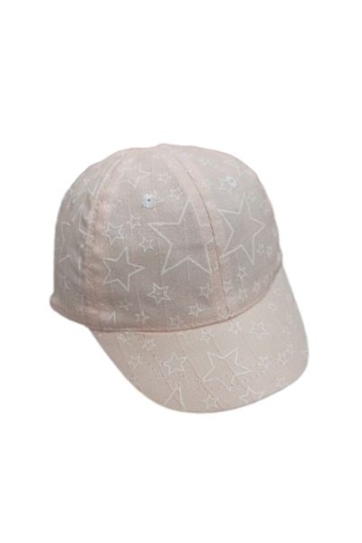 Kitti KITTI BABY GIRL PINK STAR PATTERNED CAP HAT 0-9 MONTHS HEAD CIRCUMCIS 42-44 CM