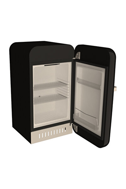 Elektromarla 45 Litre Retro Minibar Mini Buzdolabı - Siyah