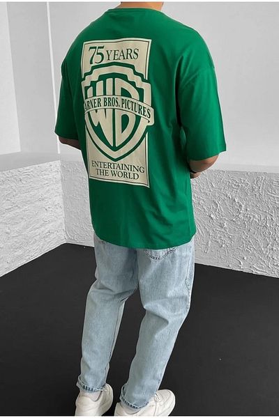 C&C OKULCUNUZ Plus Size Warner B. 75 Years Special Printed Oversize βαμβακερό μπλουζάκι Unisex