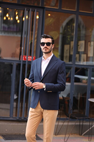 LONATOLİA Men's Casual Jacket with Bag Pocket Italian Style Slim Fit