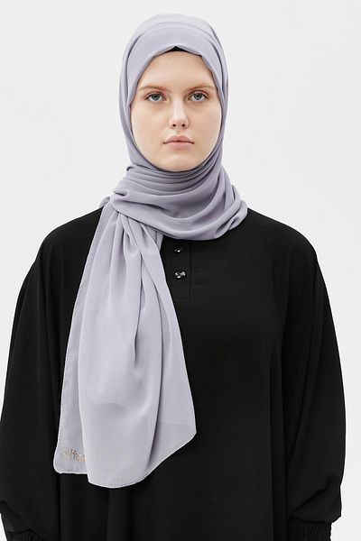 Altobeh Απλό σιφόν σάλι γκρι