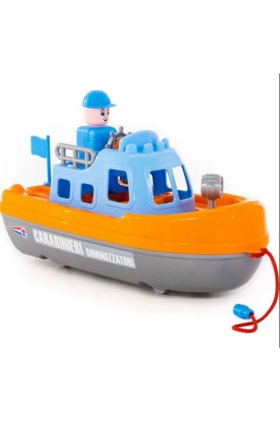Polesie Orange Boat - Toy Seaside Safety Boat Carabiner