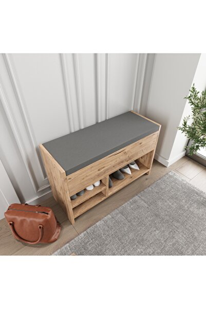 şirinev mobilya Ayakkabılık Çam Puf Sandıklı