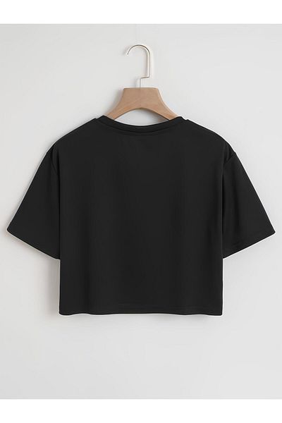 Ginevra Tricou de damă oversize cu decolteu triplu cu imprimeu schelet