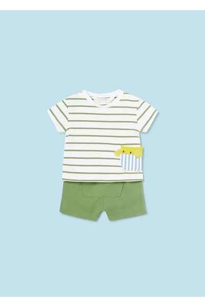 MAYORAL Baby Quartet T-Shirt Shorts Set Green-Blue