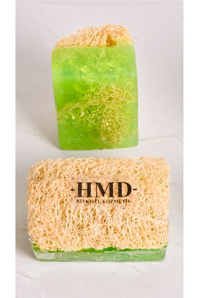 HMD BİTKİSEL KOZMETİK صابون الصبار بألياف اليقطين الطبيعية 3 قطع