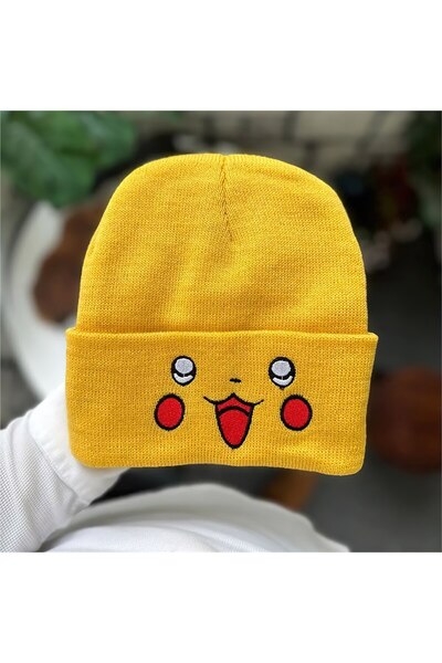 FG KONNİCHİWA بيريه أنيمي مانجا مع شعار بيكاتشو بوكيمون المطرز