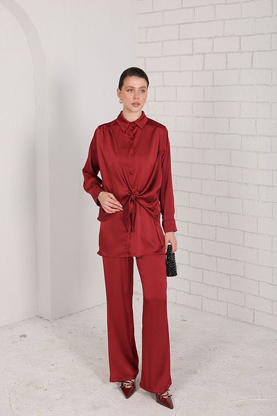 Melike Tatar RED Satin Set 3-117