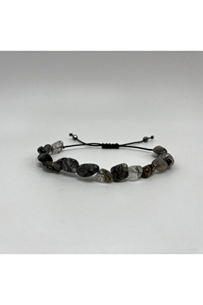 YILDIZ DOĞAL TAŞ SERTİFİKALI Rutilli Kuvars Natural Kesim Makrome Doğal Taş B...