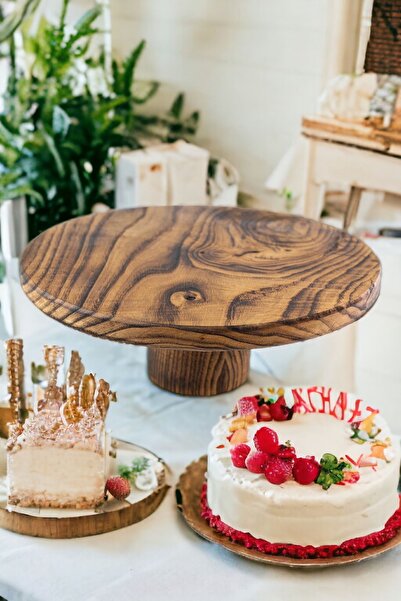 efholde حامل عرض خشبي طبيعي