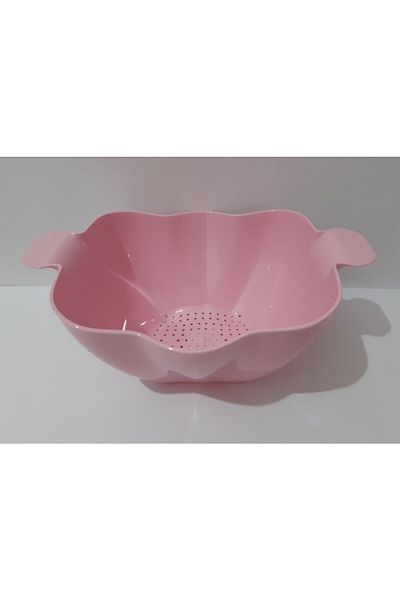 renkli çiçekler Strainer Plastic Vegetable Fruit Pasta Strainer