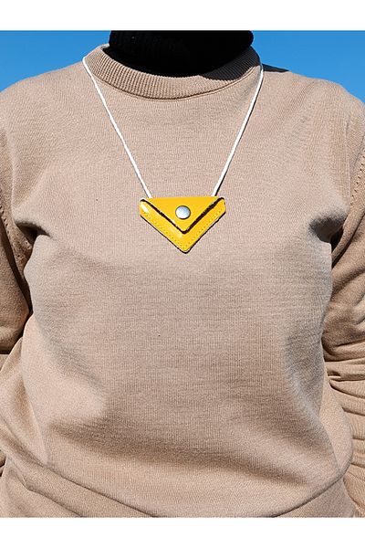 ViP GiFT Kayi Triangle Cevşen Prayer Pendant Amulet Genuine Leather Glossy Leather