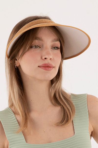 Hat Town UV Protective Straw Visor Visor Tennis Hat