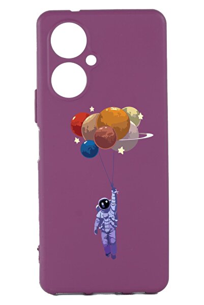 TECNO Camon 19 Printed and Camera Protected Purple Color Silicone Case