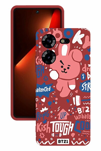 TECNO Pova 5 Printed and Camera Protected Red Color Silicone Case