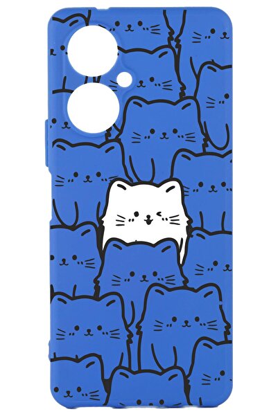 TECNO Camon 19 Blue Color Silicone Case with Print and Camera Protection