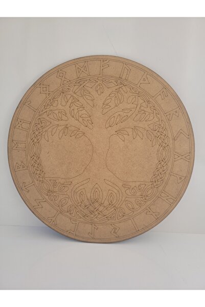 DESTİNA Destina Ahşap Mandala Boyama "Hayat Ağacı" 23cmx23cm