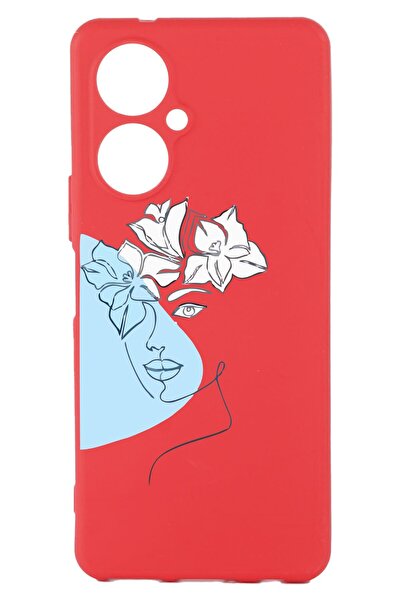 TECNO Camon 19 Red Color Silicone Case with Print and Camera Protection