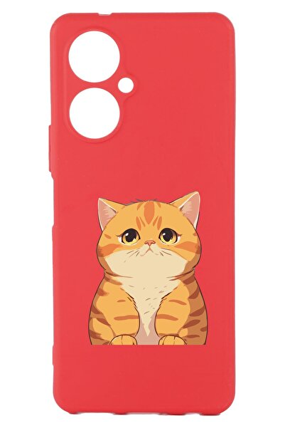 TECNO Camon 19 Red Color Silicone Case with Print and Camera Protection