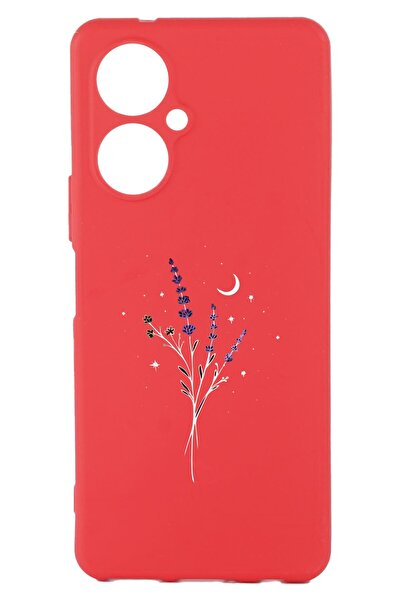 TECNO Camon 19 Red Color Silicone Case with Print and Camera Protection