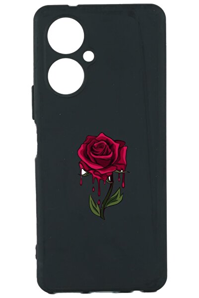 TECNO Camon 19 Baskılı Ve Kamera Korumalı Siyah Renk Silikon Kılıf