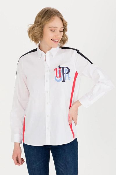 U.S. Polo Assn. US Polo AssnΓυναικείο λευκό μακρυμάνικο πουκάμισο G082SZ004.0001575829.VR013 TEKSPOR