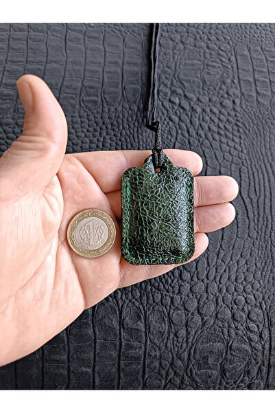 ViP GiFT Küçük Dörtgen Cevşen Dualı Kolye Muska Hakiki Deri