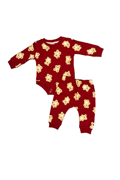 By Cwhr %100Pamuk 2 İplik Uzun Kollu Alttan Çıtçıtlı Erkek Bebek Badi Erkek Bebek Çıtçıtlı Zıbın 2 Li Takım