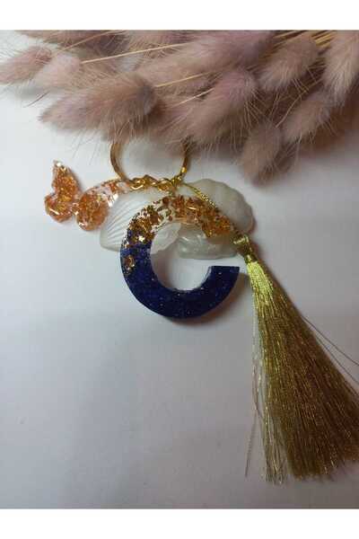 demirbasavm سلسلة مفاتيح إيبوكسي C مصنوعة يدويًا