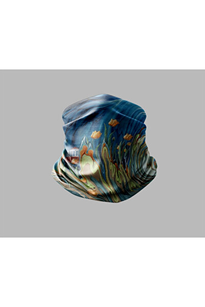 Buffalo Unisex Outdoor Neck Collar Bandana - Marbling Art Design, Biker Buff ...