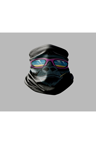 Buffalo قناع برتقالي خارجي للجنسين - باندانا طوق للرقبة بتصميم حيوانات