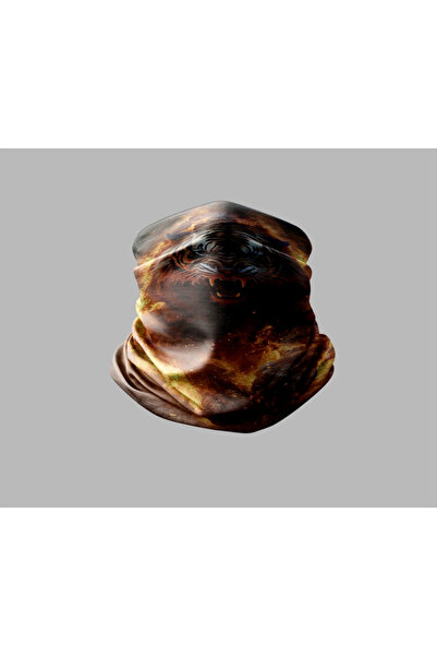 Buffalo قناع برتقالي خارجي للجنسين - باندانا طوق للرقبة بتصميم حيوانات