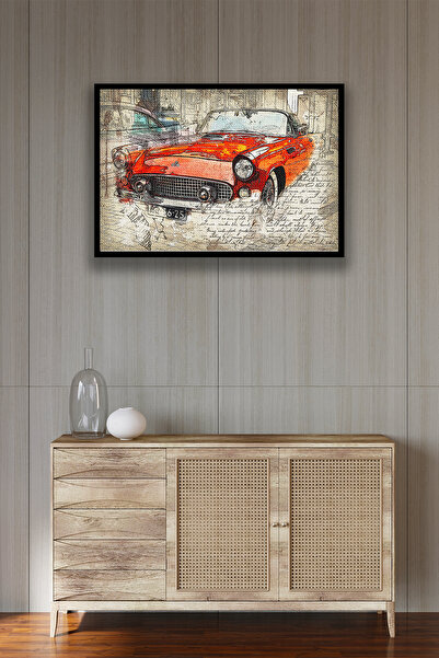 Nod Model de pictură estetică din lemn decorativ pentru mașină antică veche, ...