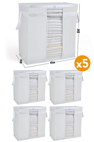 ESTİ Std 5 Pieces - Classic Window Storage Bag 50X45X30 cm