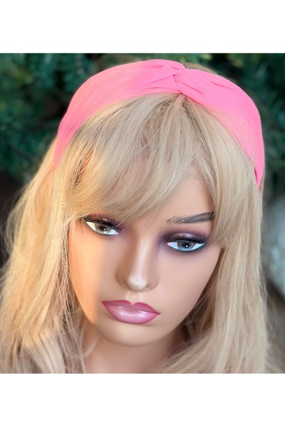 QUEEN AKSESUAR Φουλάρι με φαρδύ κόμπο σε ροζ νέον καραμέλα - Για γυναίκες και...