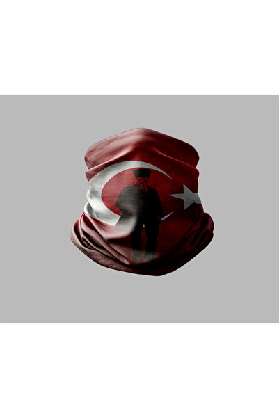 Buffalo قناع برتقالي خارجي للجنسين - تصميم العلم التركي، باندانا لراكبي الدرا...