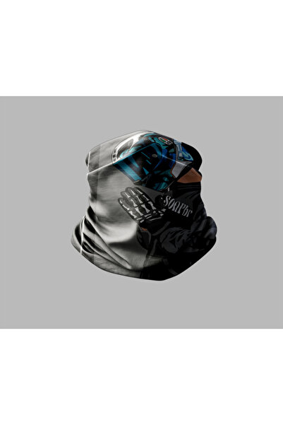 Buffalo Motorcycle Designed Biker Buff Mask Outdoor Neck Collar Unisex Bandana