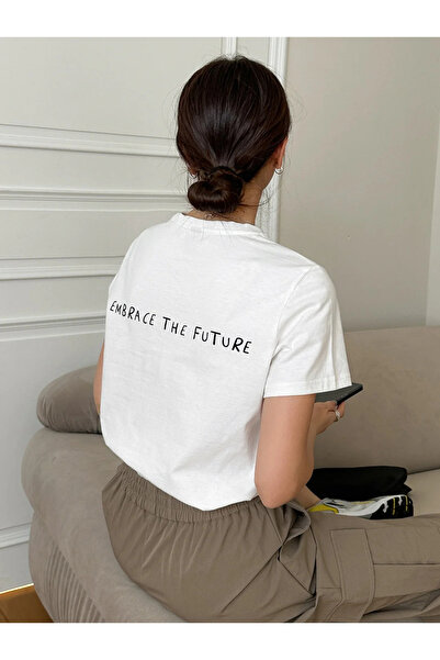 ALİKA Γυναικείο T-Shirt White Time For Happiness