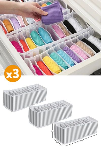 ESTİ 3-Piece 11-Compartment Drawer Accordion Organizer Small Size