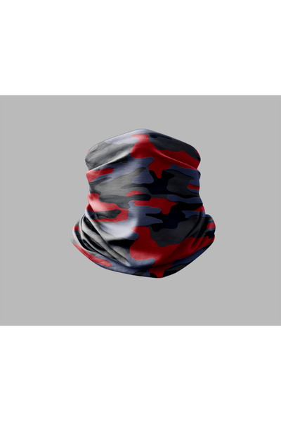 Buffalo قناع برتقالي للرقبة بتصميم مموه للجنسين