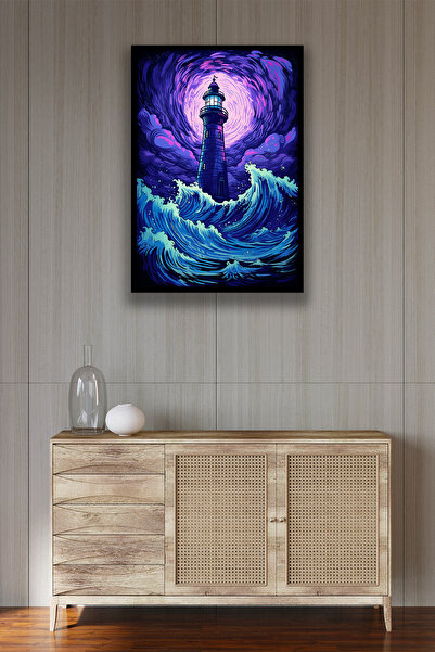 Nod Svetionik talas dekorativni drveni stilski model slike, dnevna soba, kanc...